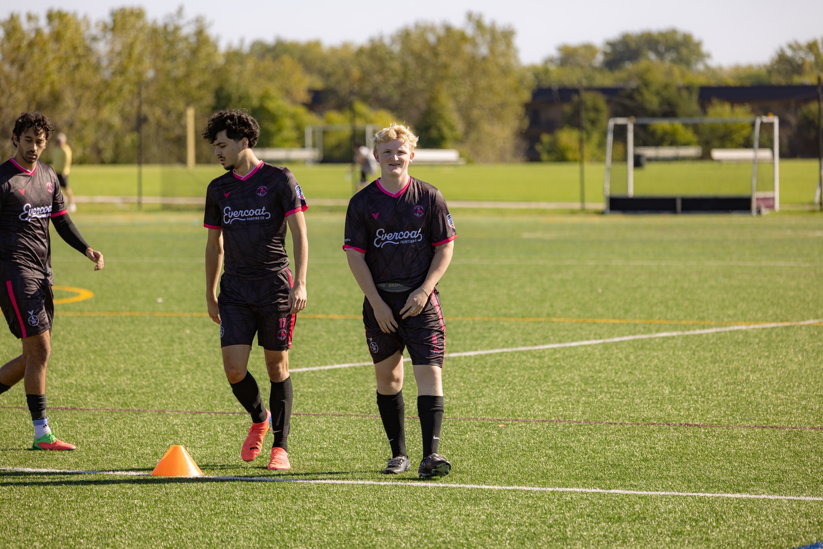 Wheaton Wanderers FC players on the pitch
